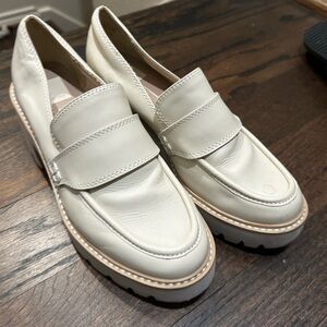 Dolce Vita Cream Loafers with Chunky Sole